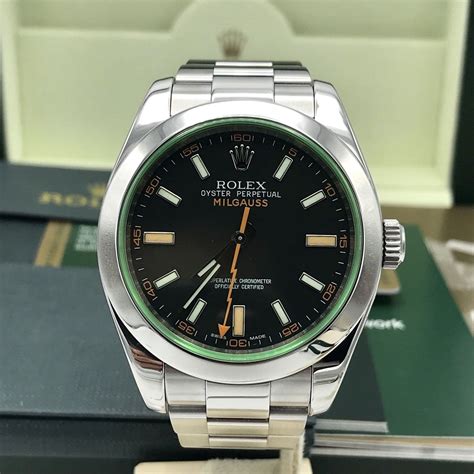 rolex oyster perpetual milgauss green price